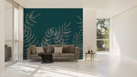 Leafy tropical wallpaper for walls, B450