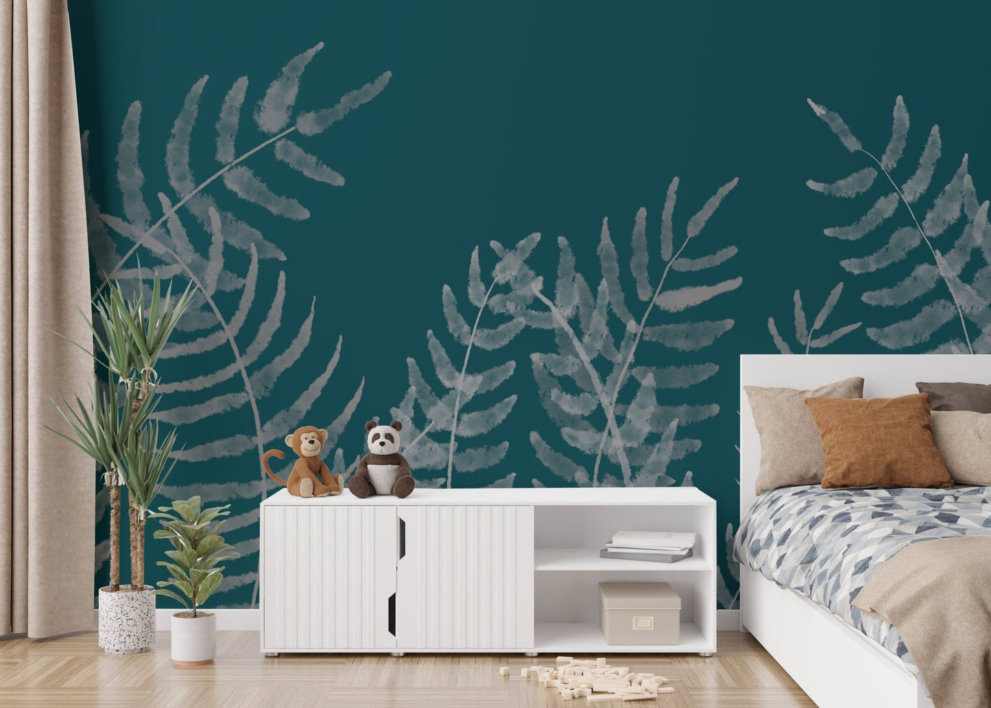 Palm leaves mural for rooms, B450