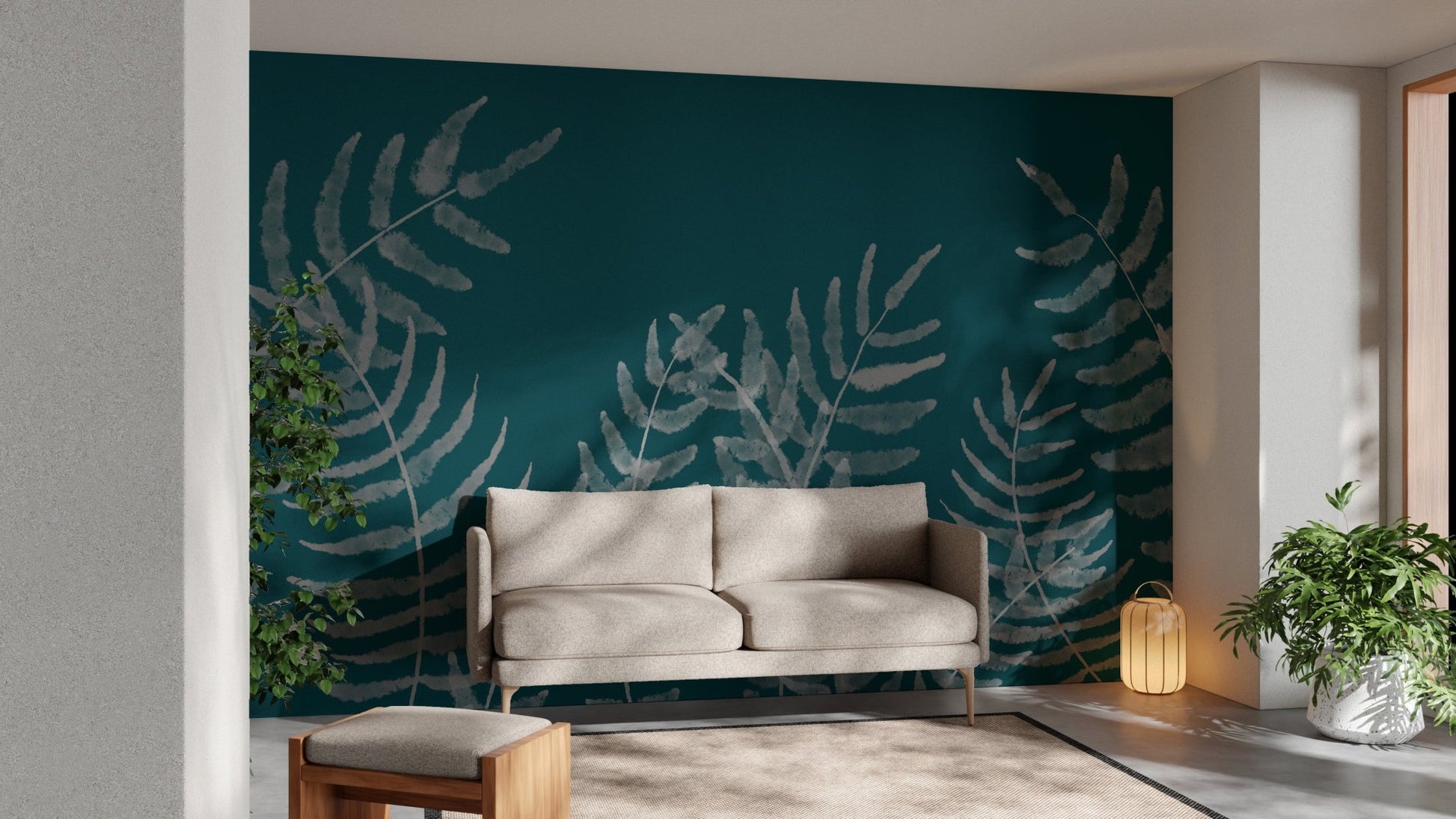 Tropical foliage wallpaper design, B450