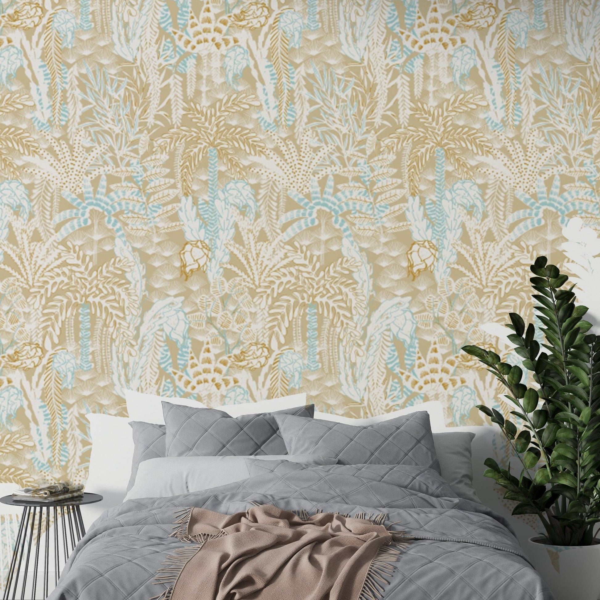 Sandy Shores wallpaper mural featuring soft sandy tones., AN124