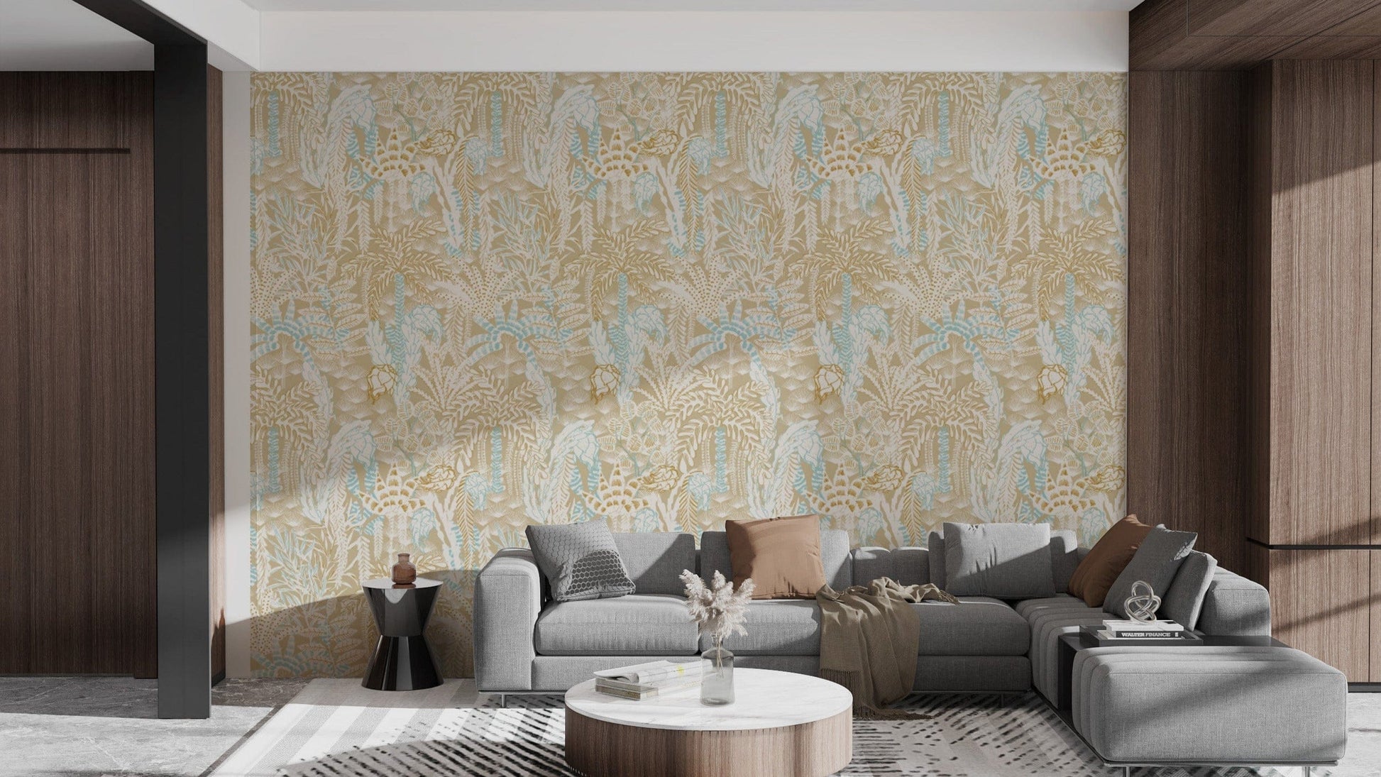 Sandy Shores wallpaper mural with serene beachside scenery.
