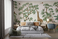 A classic jungle animal wallpaper for walls., GD5110