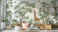 A serene lush jungle wall mural for vibrant decor.

