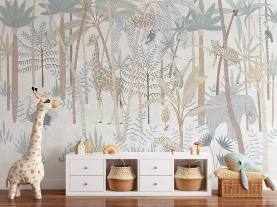 Tropical Mirage Fauna Wallpaper Mural, C282