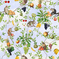 Tropical monkey wallpaper for a lively home

