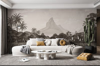 Tranquil tropical mountain decor for walls
 A694