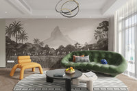 Elegant tropical landscape mural design
 A694