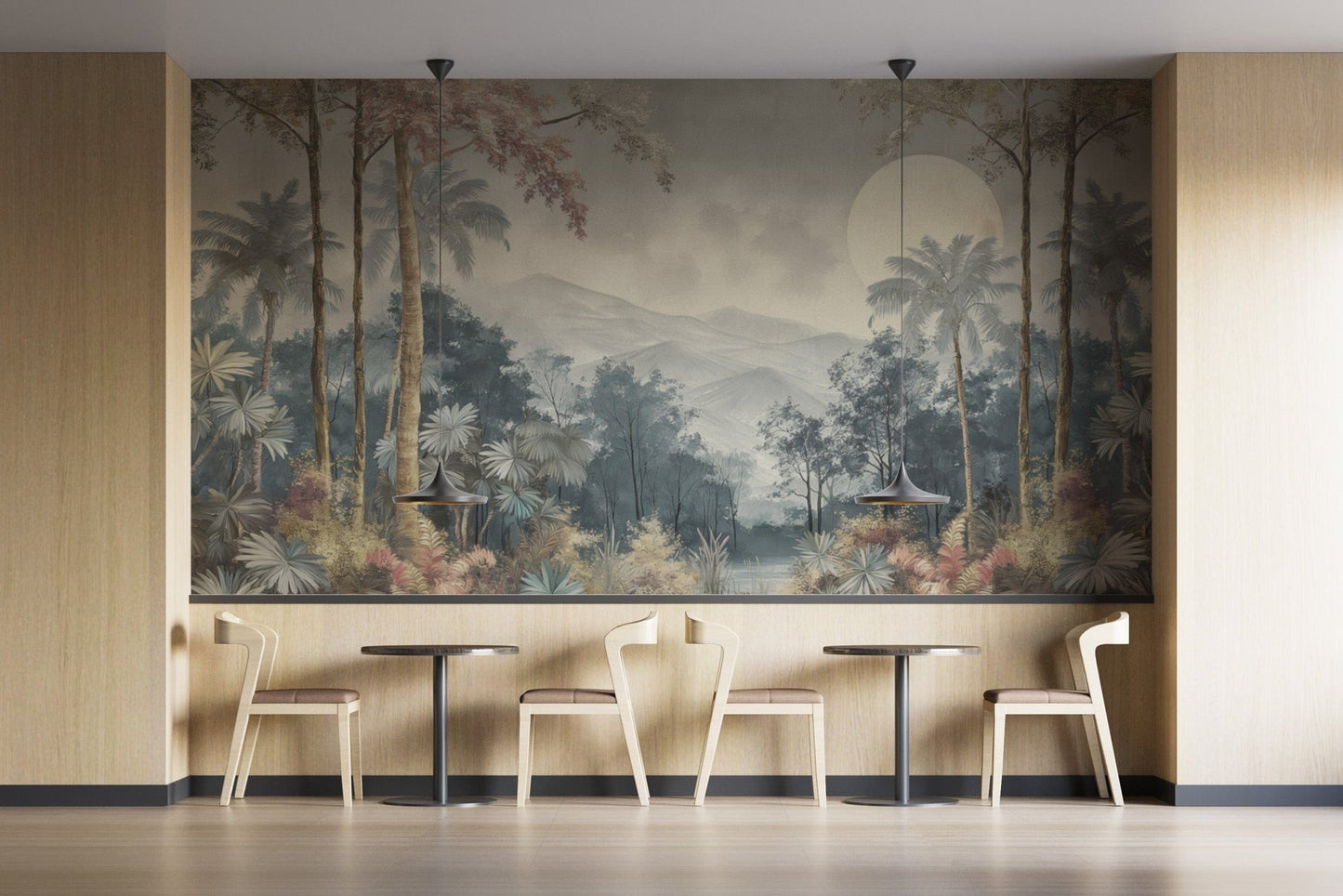 Colorful jungle nature wall mural
