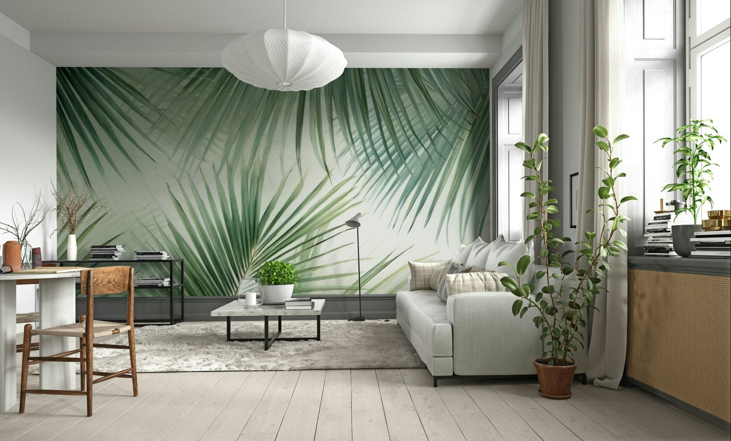 Exotic botanical mural wallpaper design, GD1135