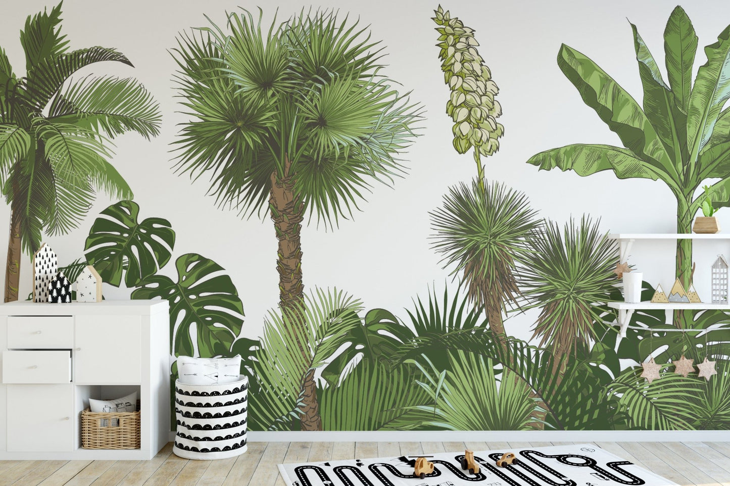 Green Forest Palm tree Wallpaper Murals - Giffywalls A672