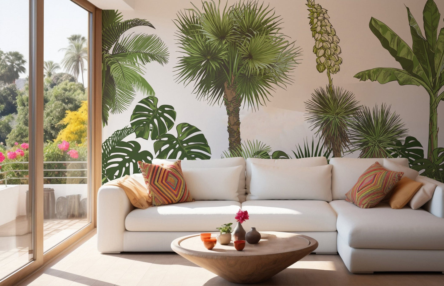 Green Forest Palm tree Wallpaper Murals - Giffywalls A672