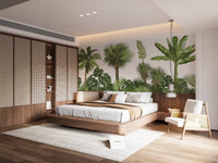 Lush green forest palm tree wallpaper murals A672