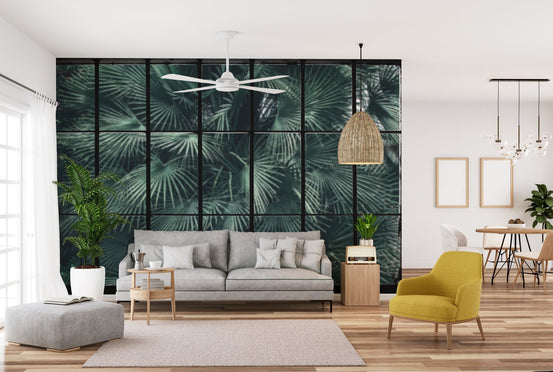 Tropical palm leaves leaf wallpaper B722
