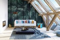 Botanical greenery wallpaper mural B722
