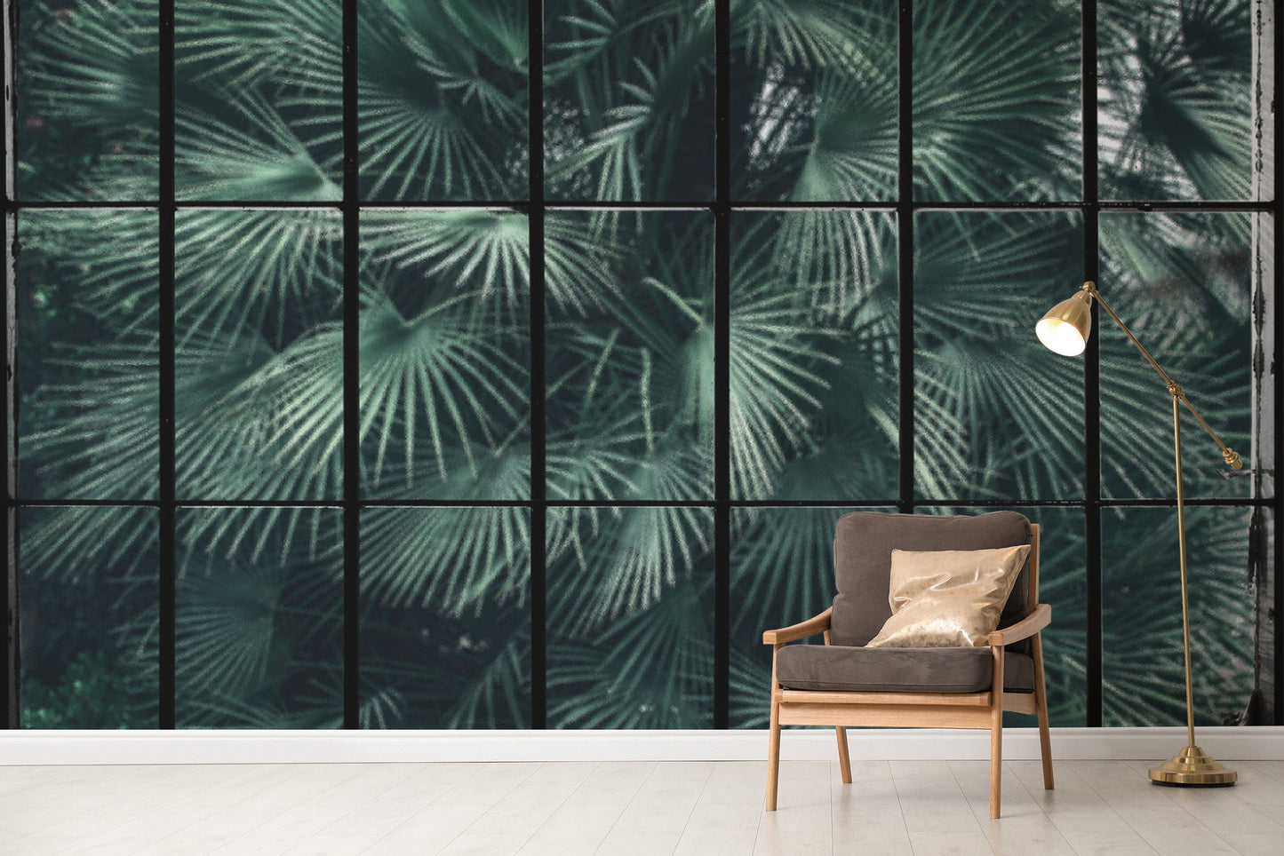 Large palm fronds wall decoration
