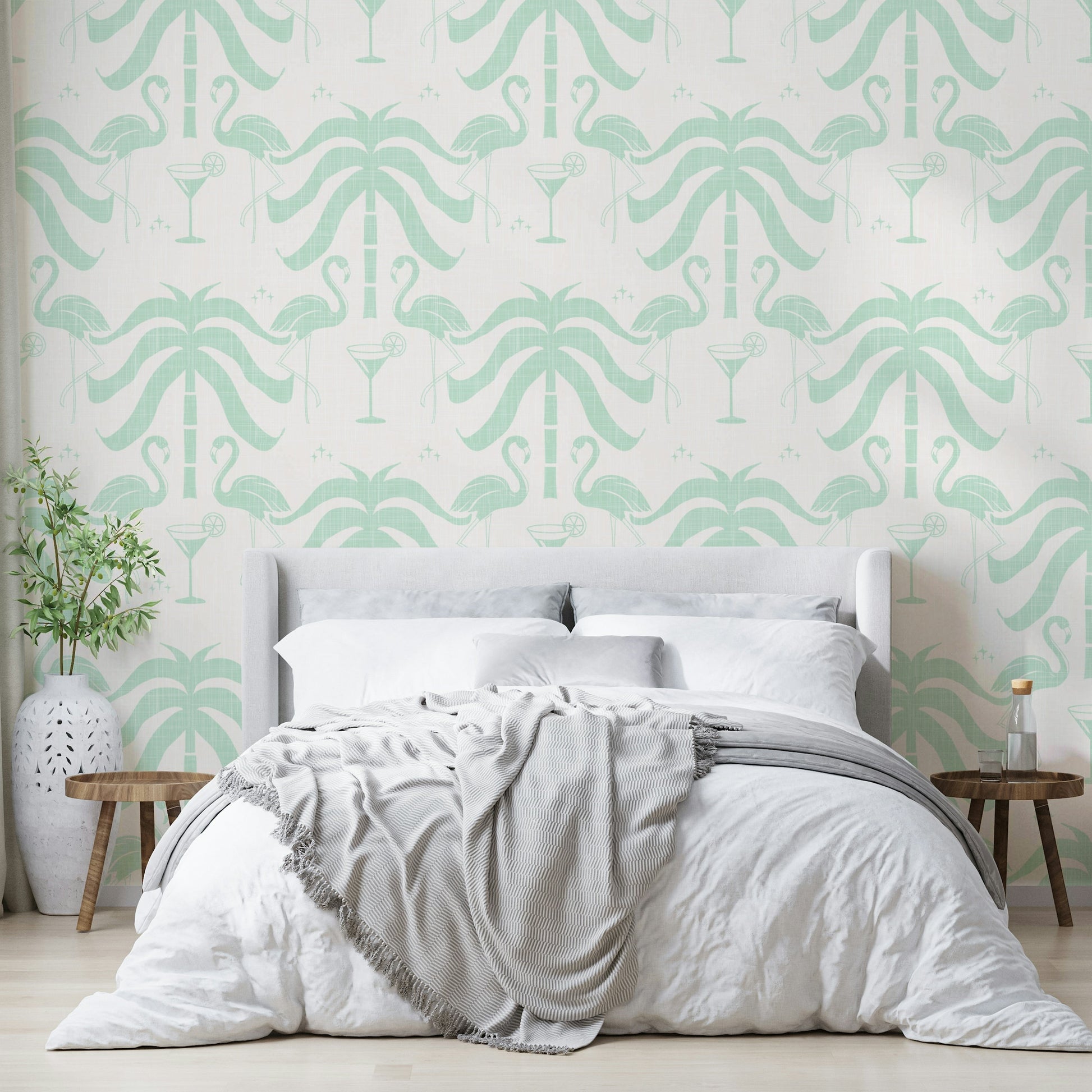 The colors are soft, muted tones of beige, aqua, green, and pink. GD3623

