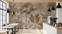 Tropical Palms Terracotta Fresco Wall MuralGD9153
