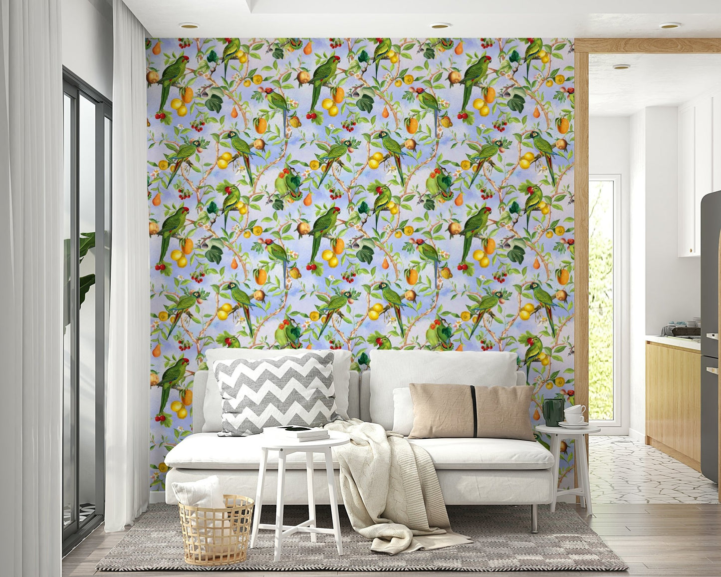 Tropical Paradise Birds 1 wall mural for rooms

