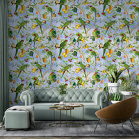 Parrot and exotic birds mural for walls

