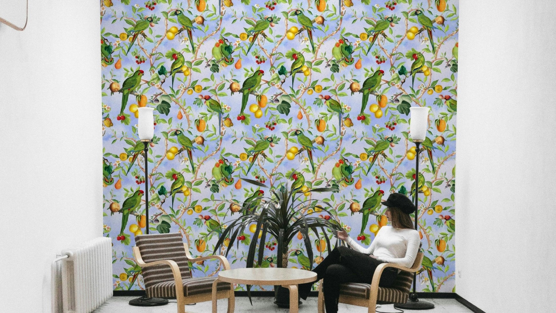 Nature-inspired tropical bird wall art design

