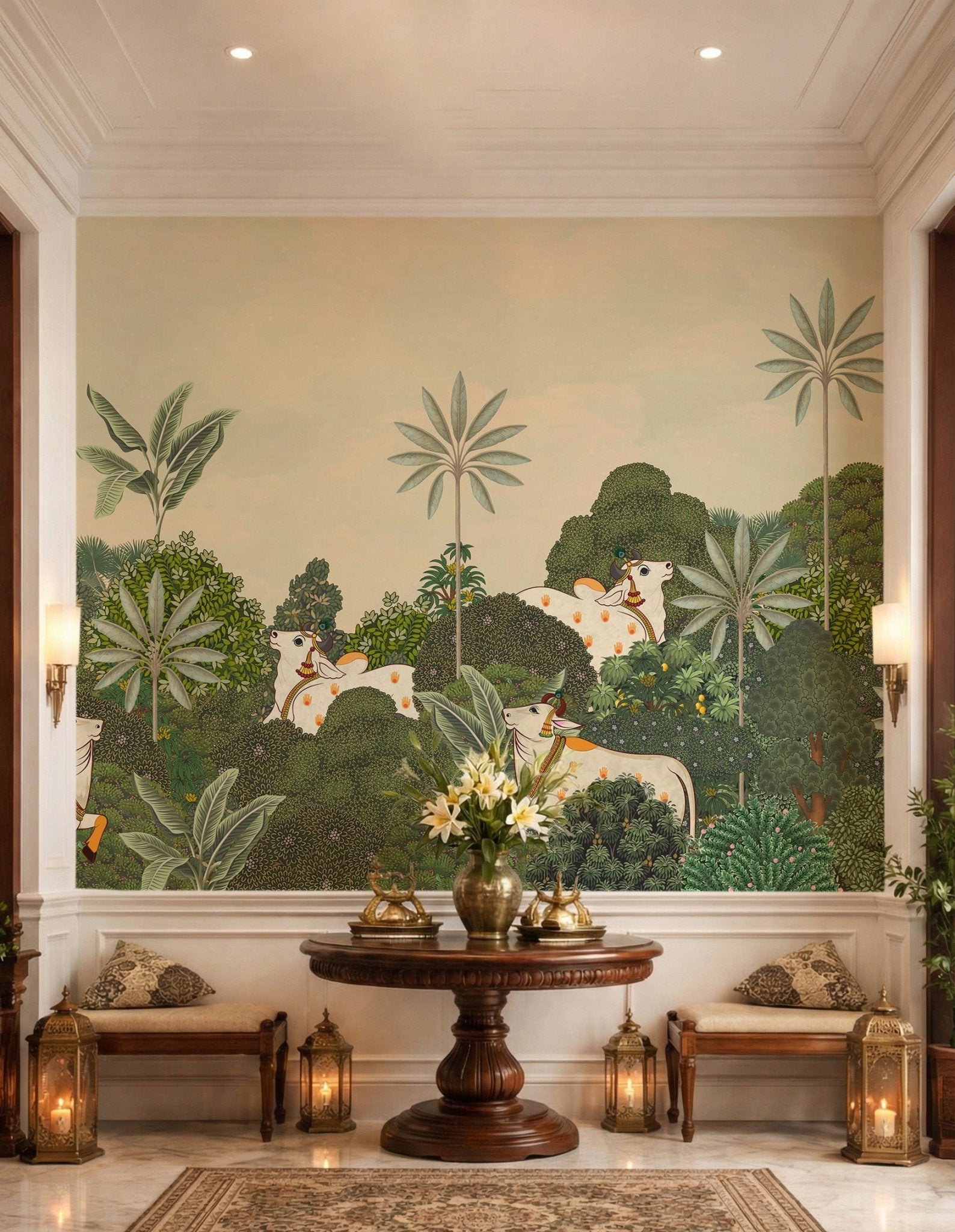 Tropical Pichwai Wall Mural