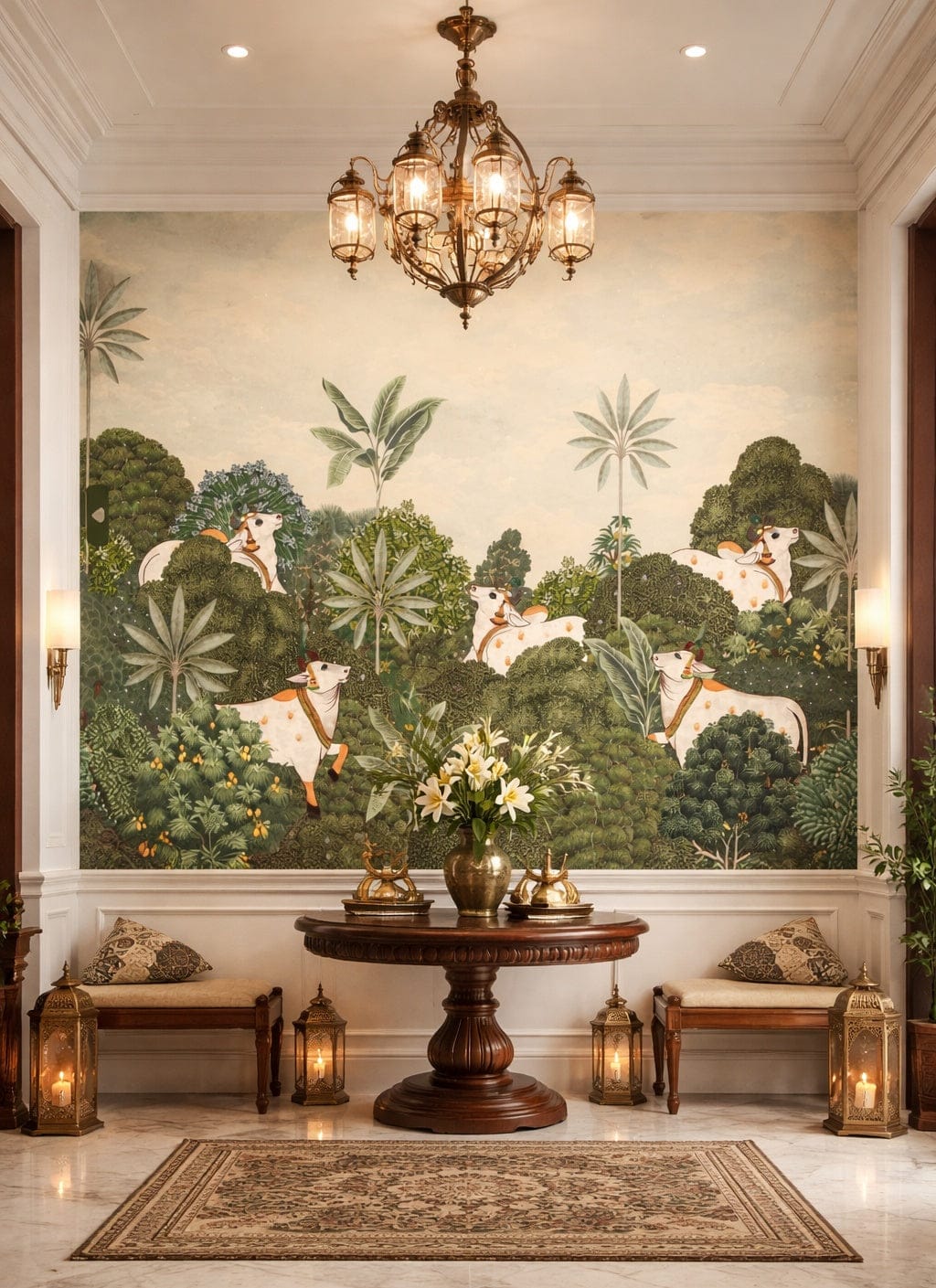 Tropical Pichwai Wall Mural