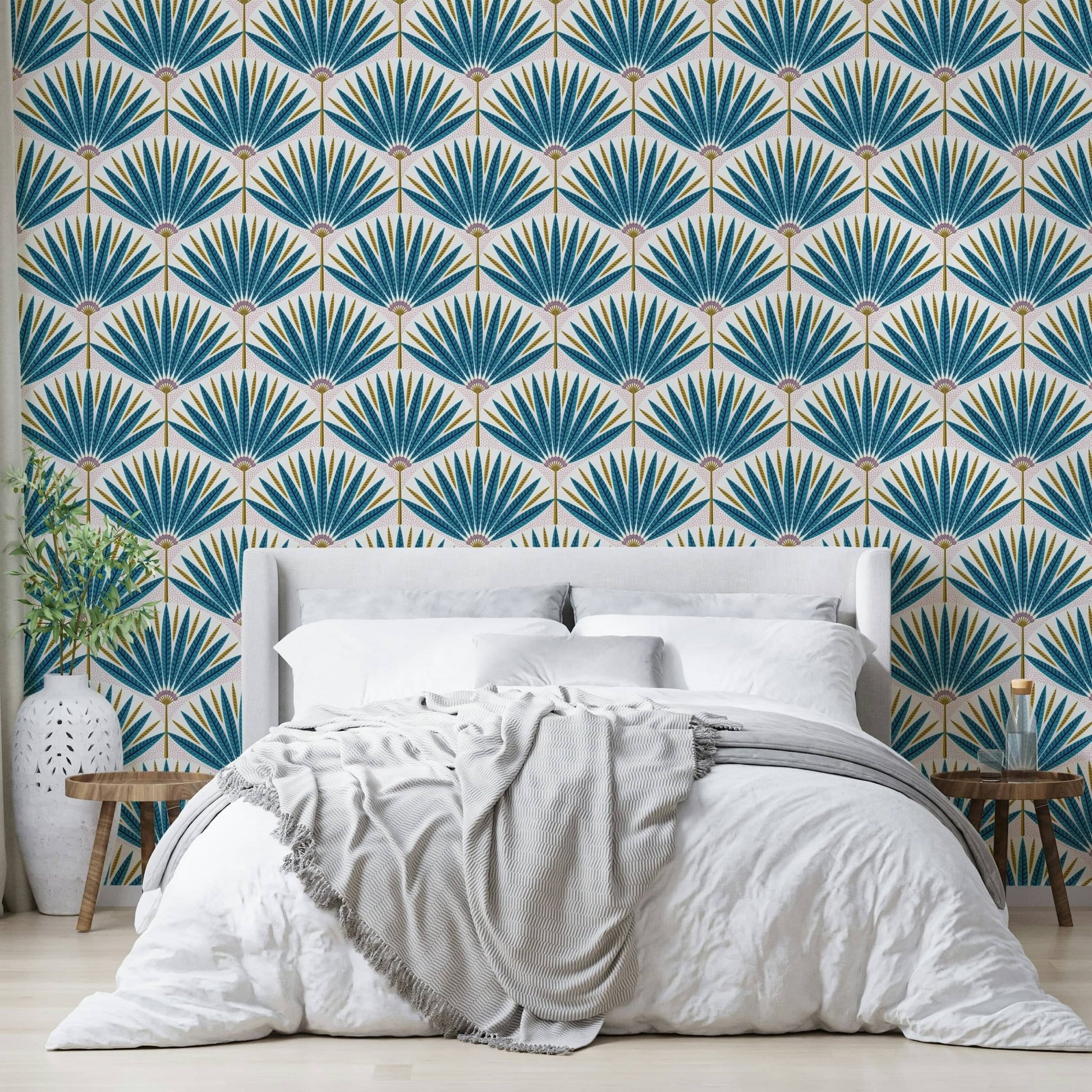 Warm tropical radiance wall mural

