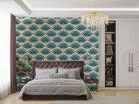 Golden glow with tropical leaves

