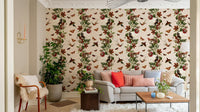 Exotic wall decor featuring vibrant tropical foliage

