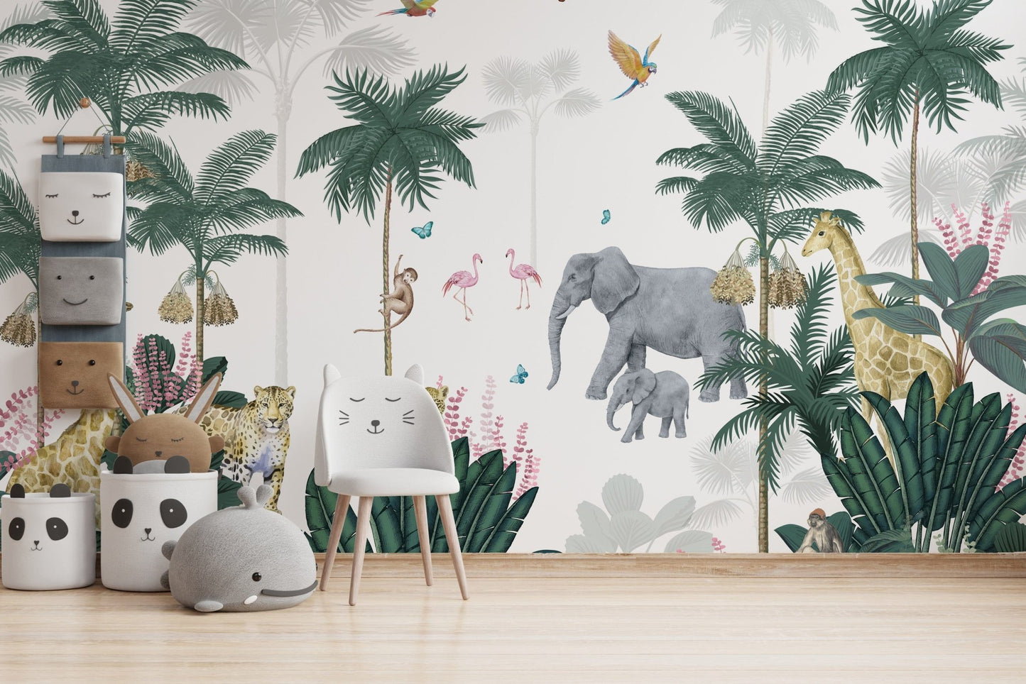 Tropical Jungle Kids Room Mural
