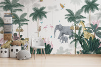 Tropical Jungle Kids Room Mural
