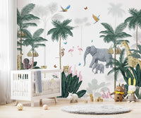 Lush Safari Wallpaper for Kids Room
