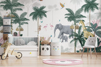 Tropical Safari Kids Wallpaper Mural
