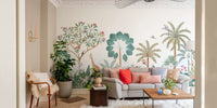 Tropical Safari Vista Wall Mural - Giffywalls