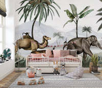 Scenic Safari Jungle Mural with Animals B726
