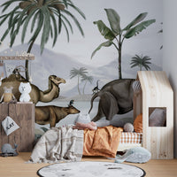 Serene Jungle Scene Animal Wall Mural
B726