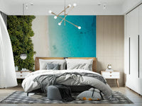 Aerial view of turquoise water on the Tropical Shoreline Serenity wall muralGD9515