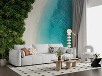 Open living catches the sea breeze feel from this tropical wall muralGD9557