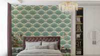 Teal paradise wallpaper for walls GD164

