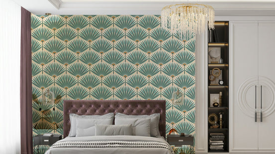 Teal paradise wallpaper for walls GD164

