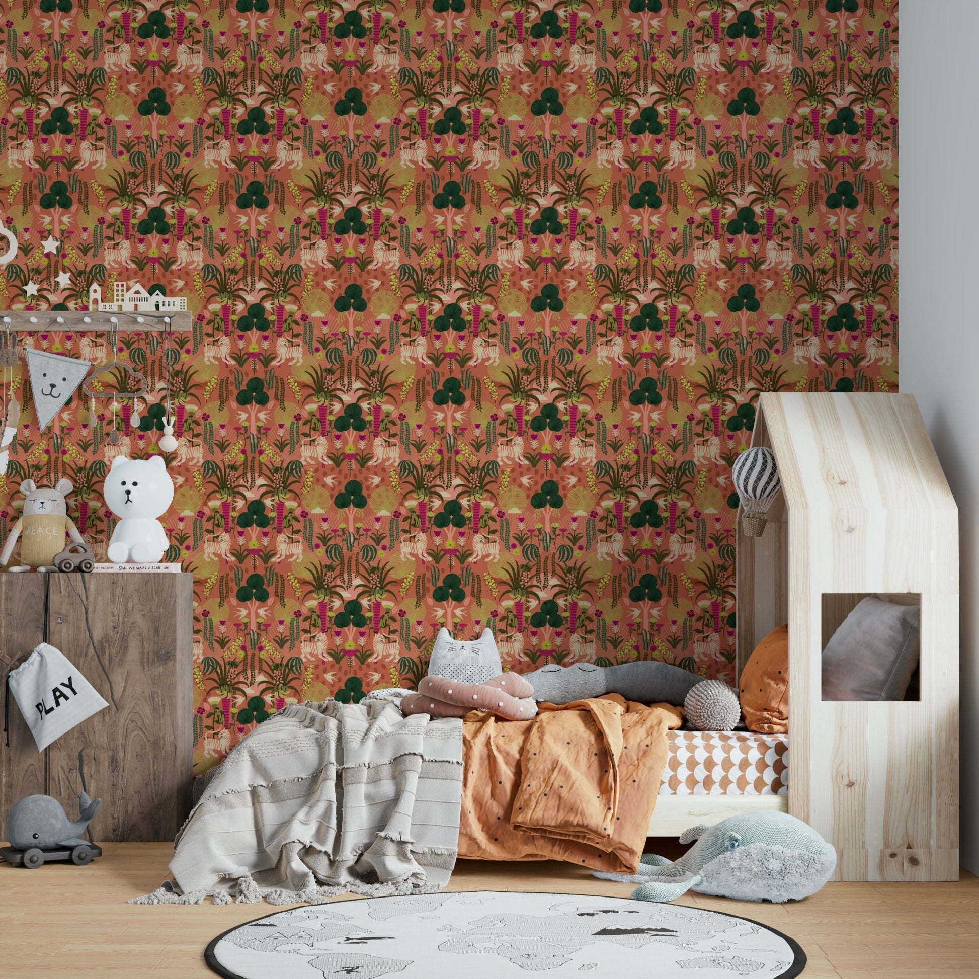 Bedroom tropical wall mural GD807

