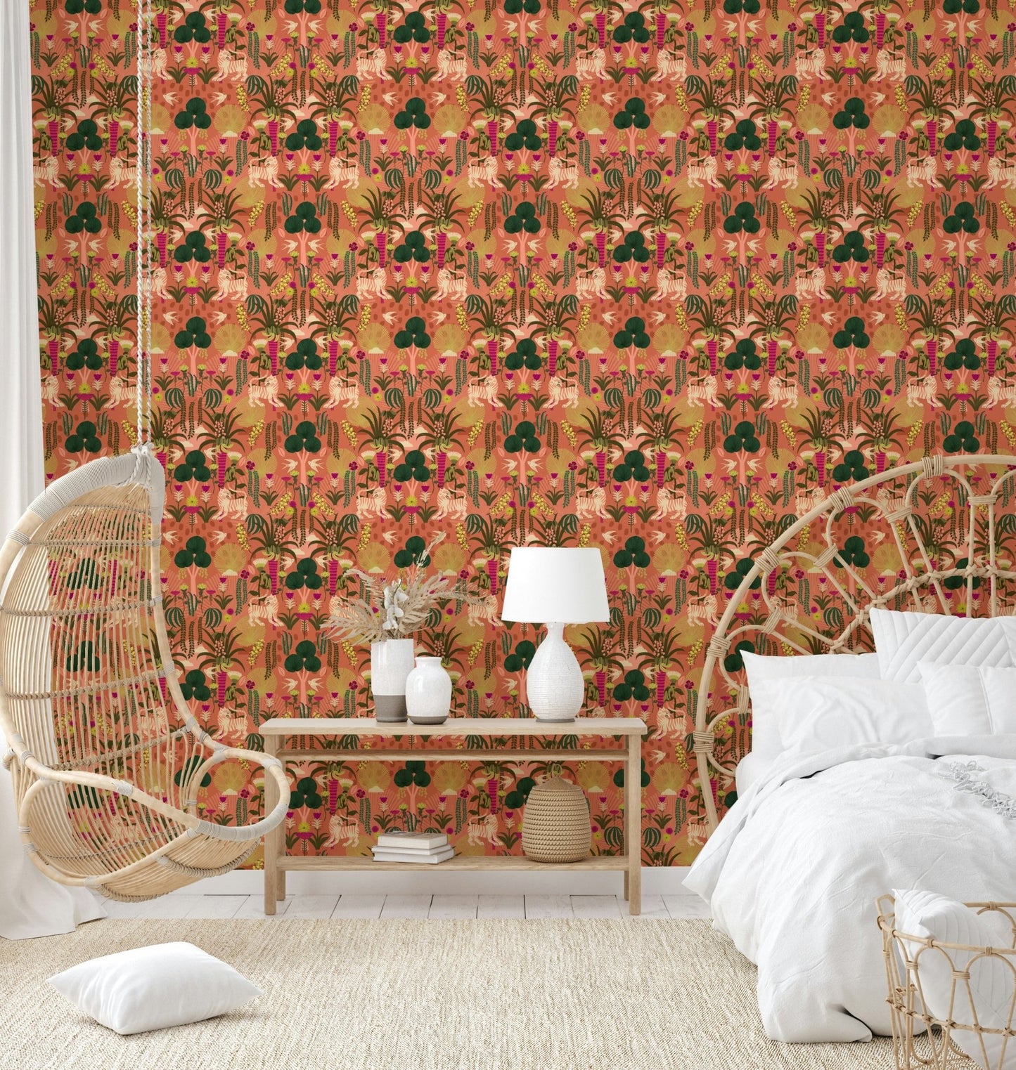 Living room tiger wallpaper GD807

