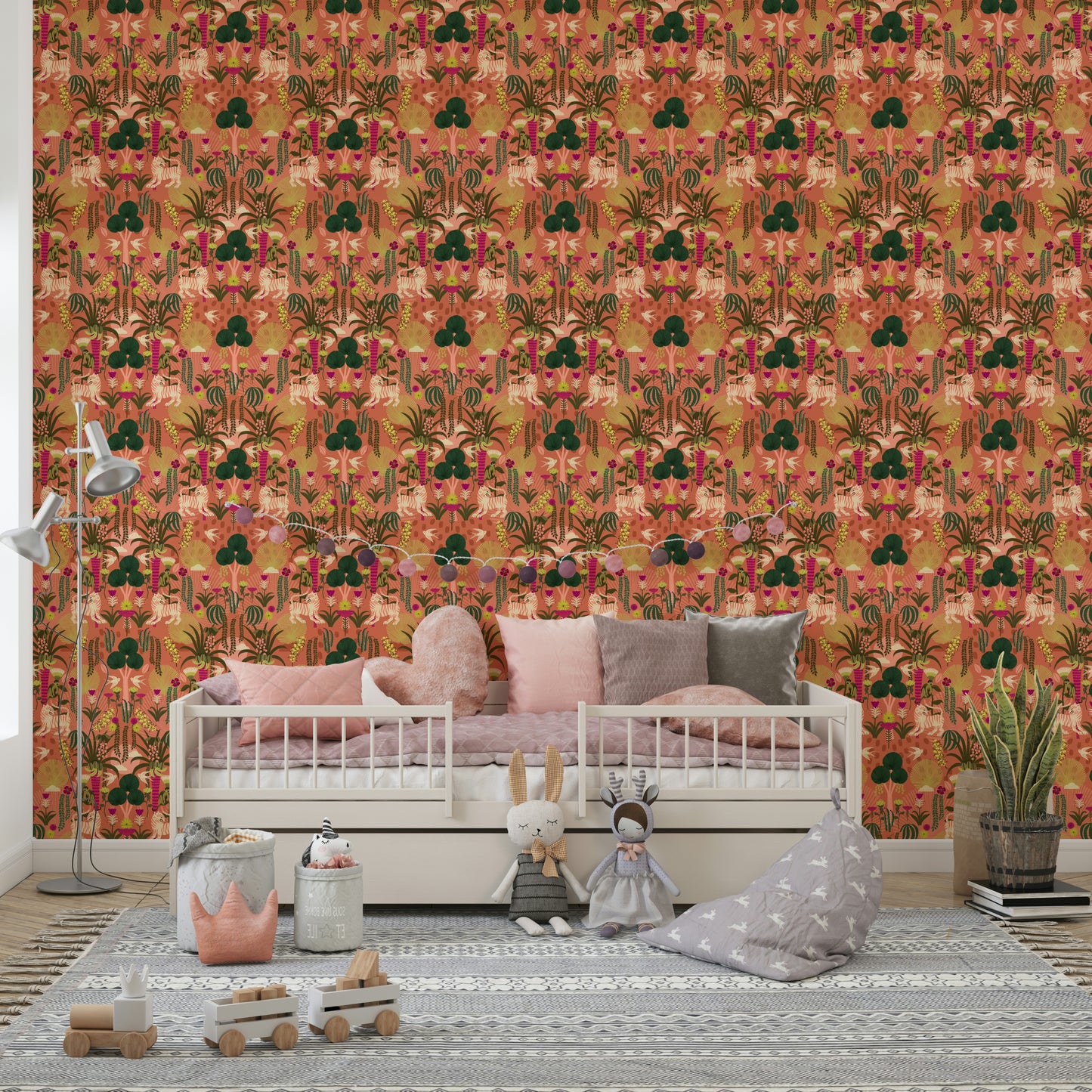 Exotic jungle wall mural

