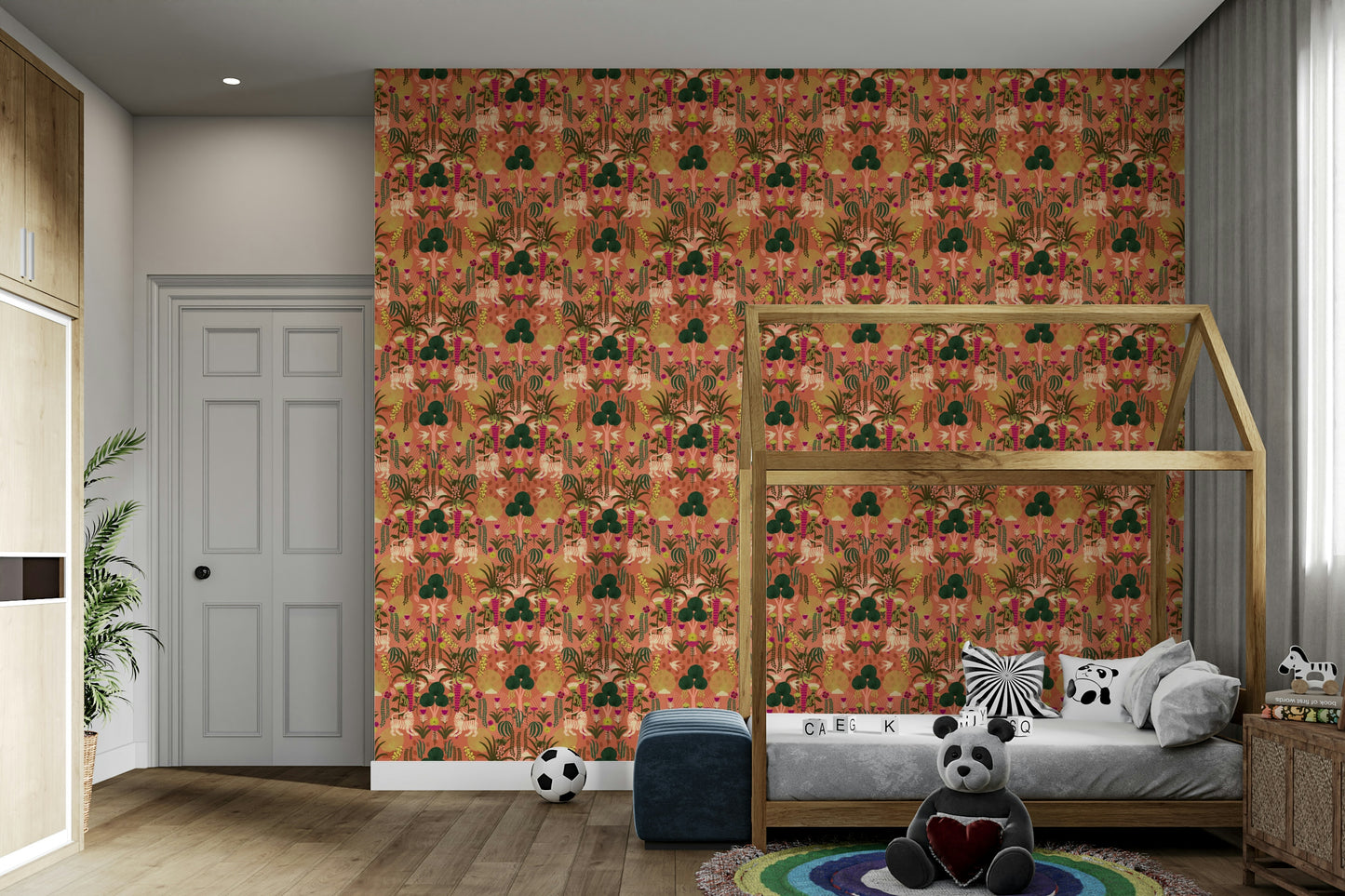Bold tropical wallpaper for walls

