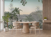 Tropical Trees Under Cerulean Skies Wallpaper Mural - Giffywalls