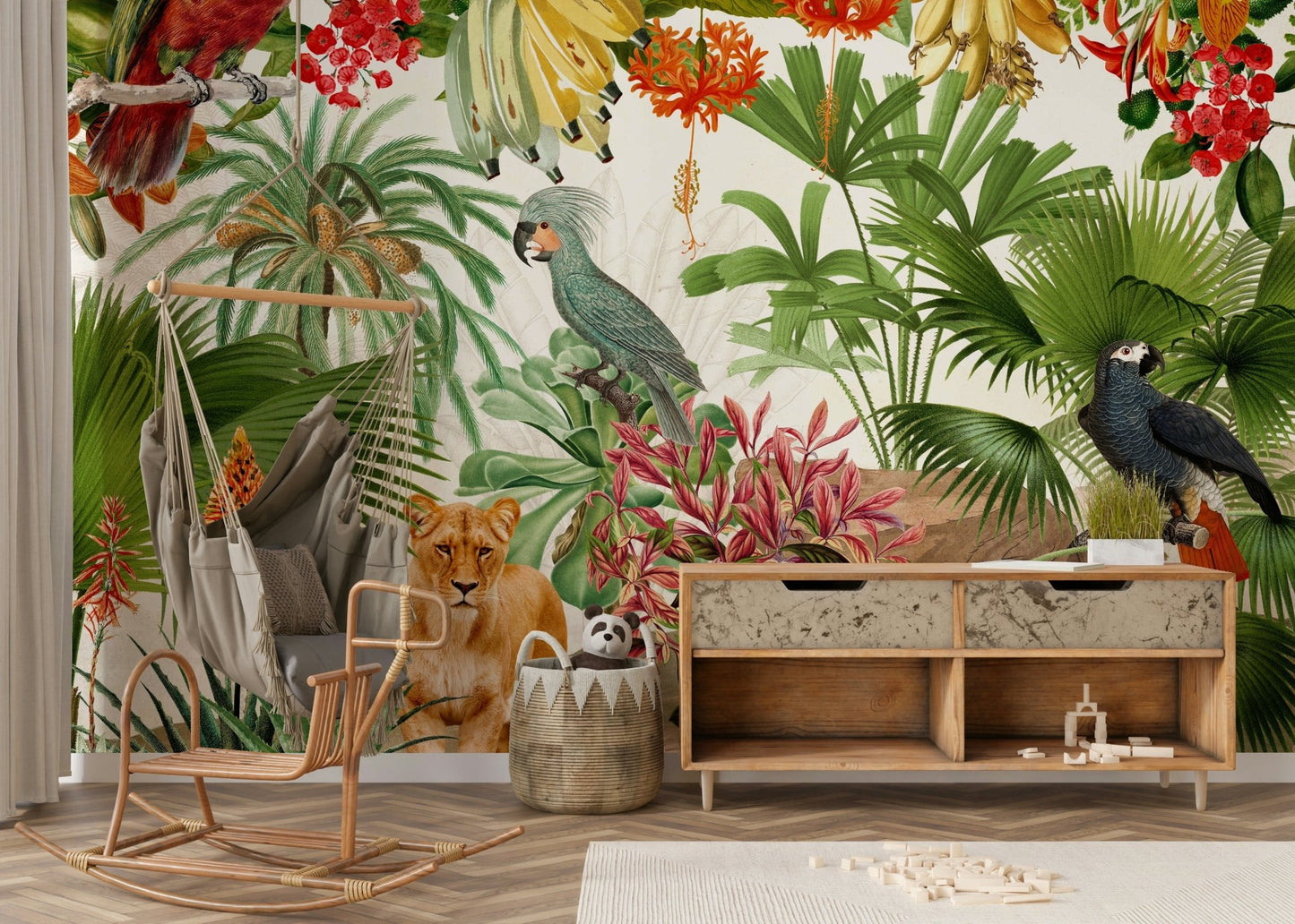 Tropical Garden Vintage Eden Mural for Wall Design