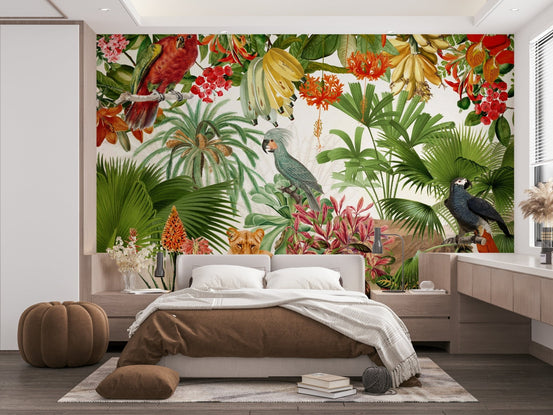 Tropical Vintage Eden Wall Mural for Stylish Interiors, GD1180