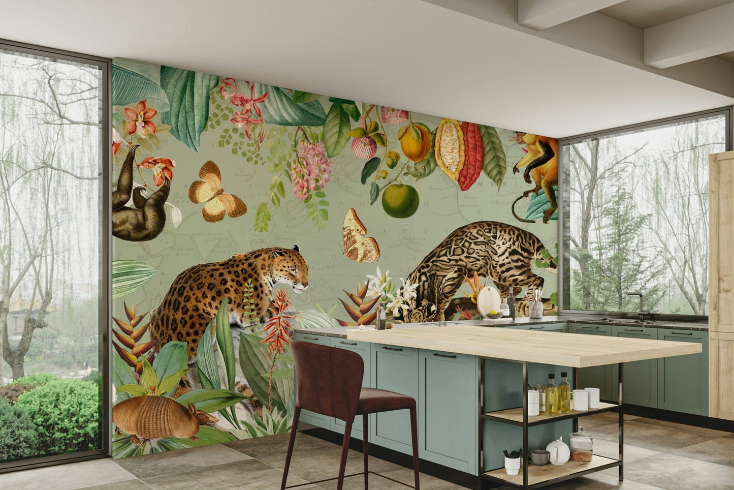 Tropical Vintage Expedition 1 Wall Mural