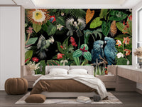 Tropical vintage paradise wall mural for home decor.

