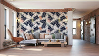 Colorful tropical wall design for beach-style interiors


